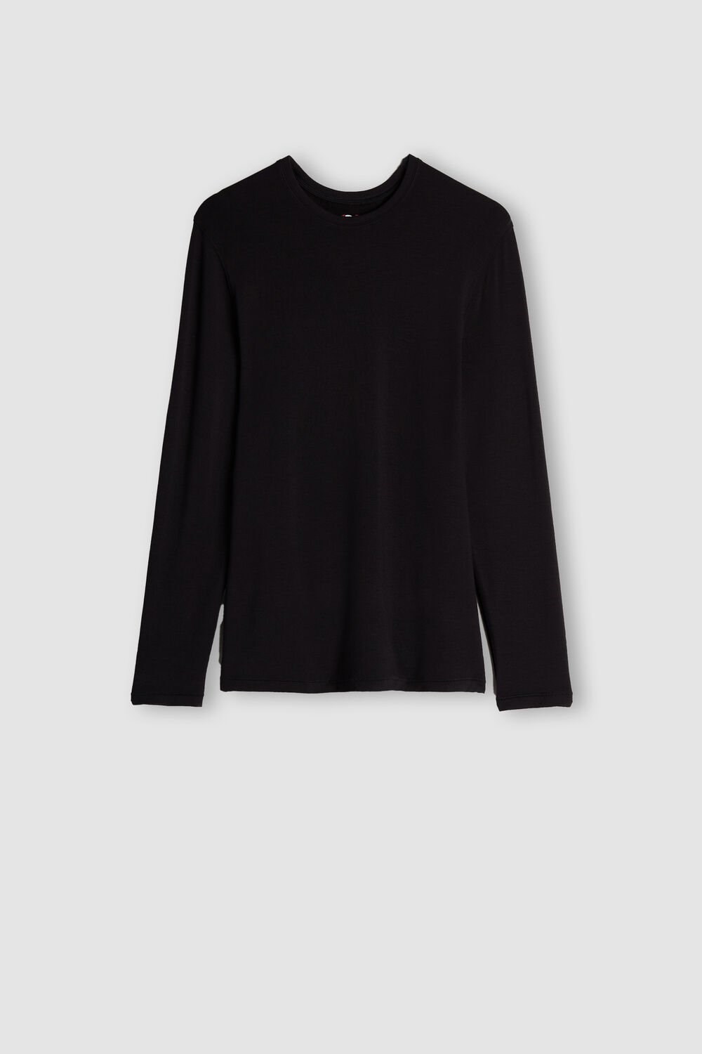 Black - 019 - Black Intimissimi Long-Sleeve Modal-Cashmere Top | GKCIQ5076