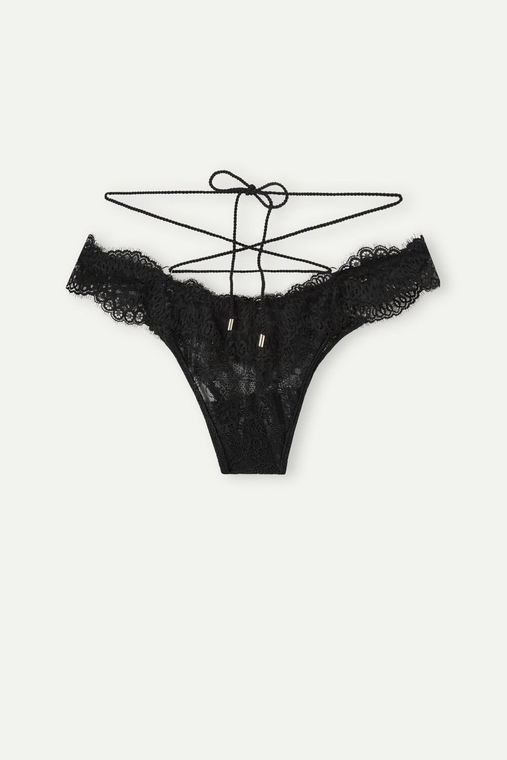 Black - 019 - Black Intimissimi Loosen Heartstrings ‘80s Style Brazilian | QYWKP9125