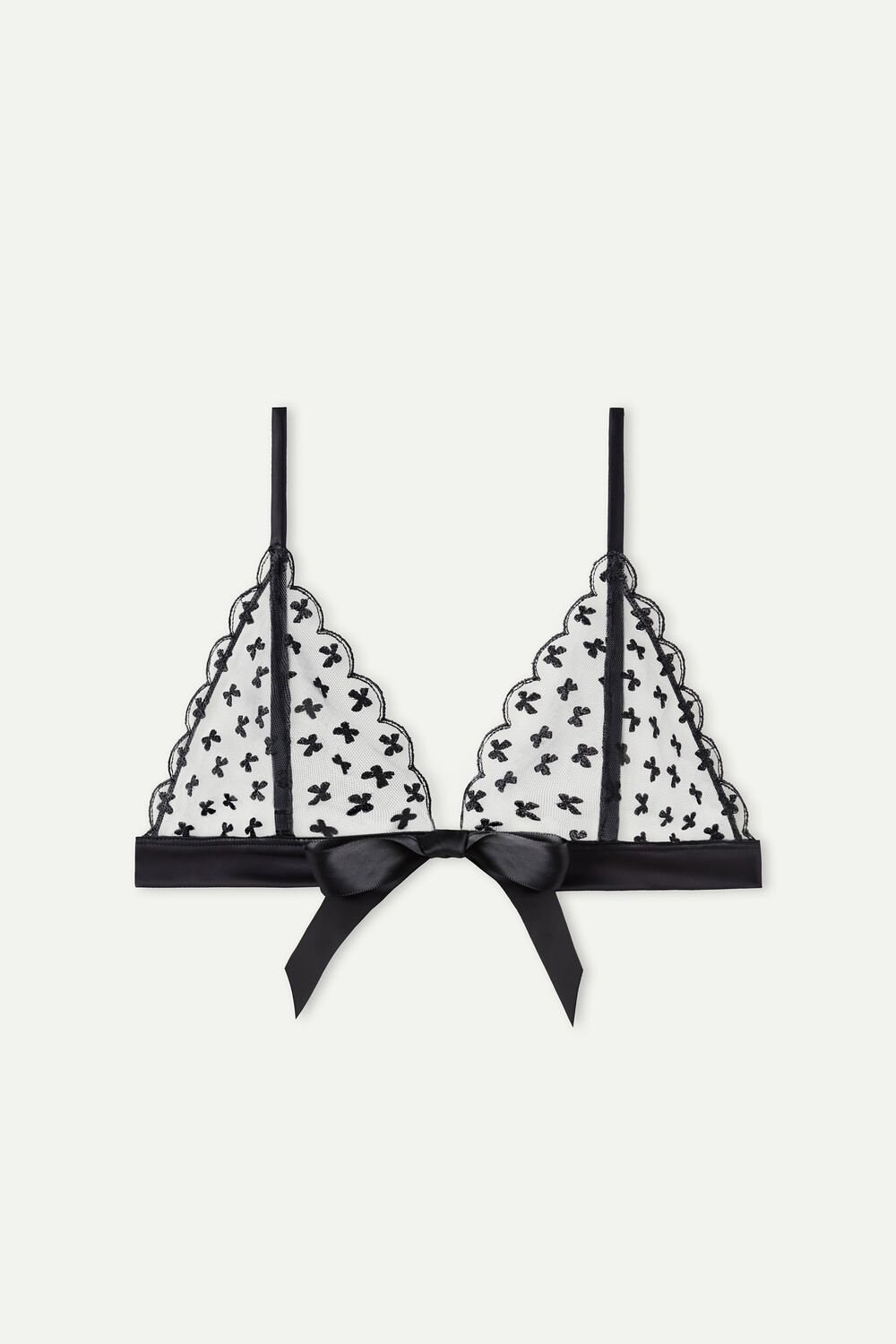 Black - 019 - Black Intimissimi Love Cadeau Triangle Bra | PVCWL8156