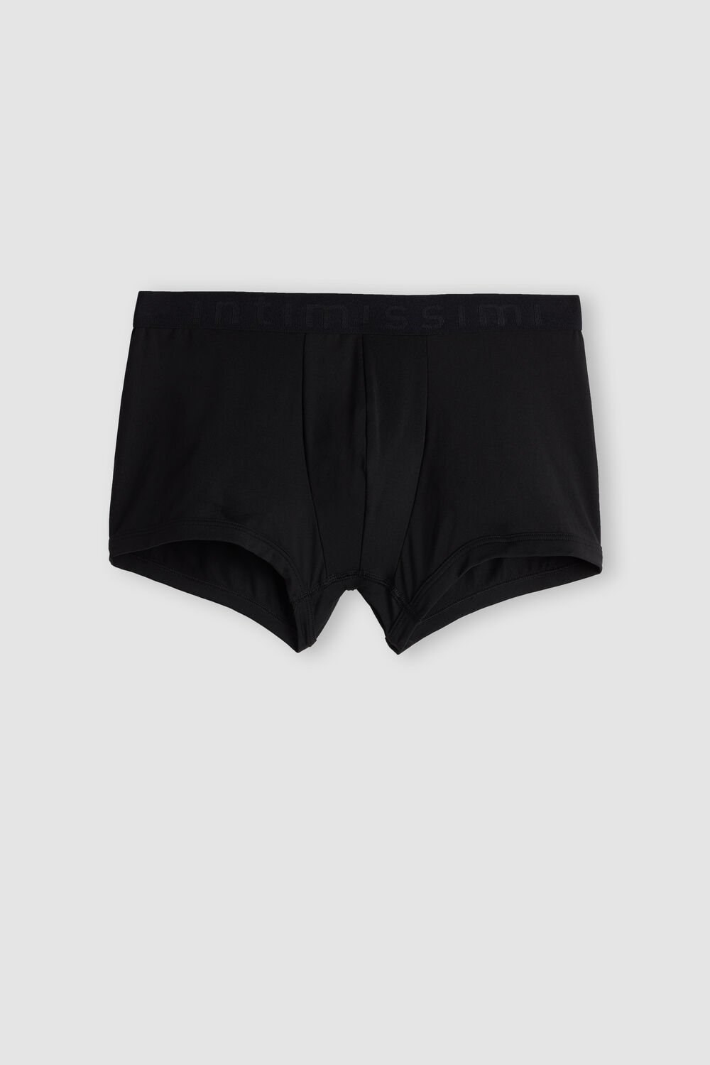 Black - 019 - Black Intimissimi Microfiber Logo Boxer Shorts | CAPJL4378