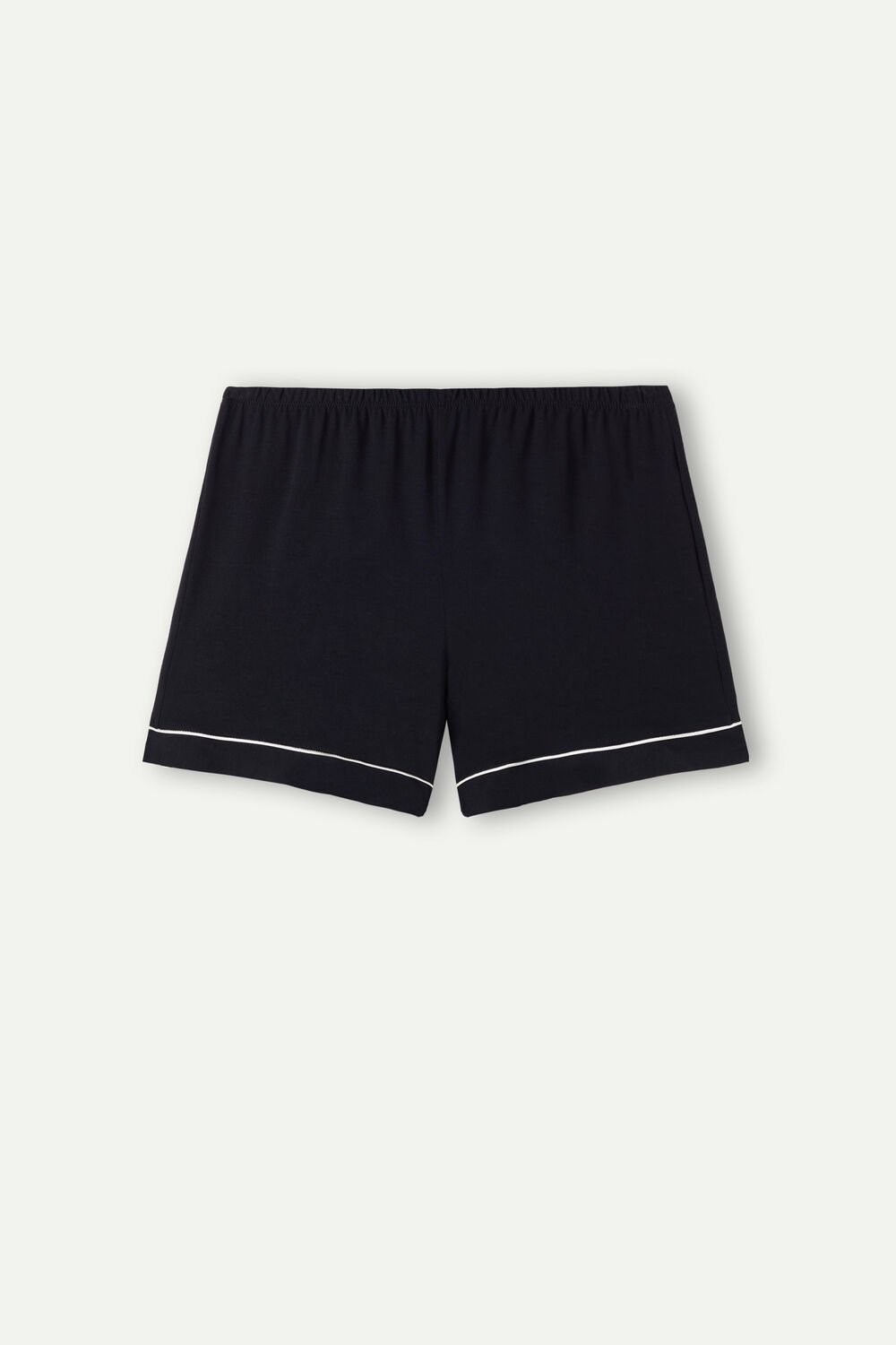 Black - 019 - Black Intimissimi Modal Shorts with Contrast Trim | ISPNZ1953