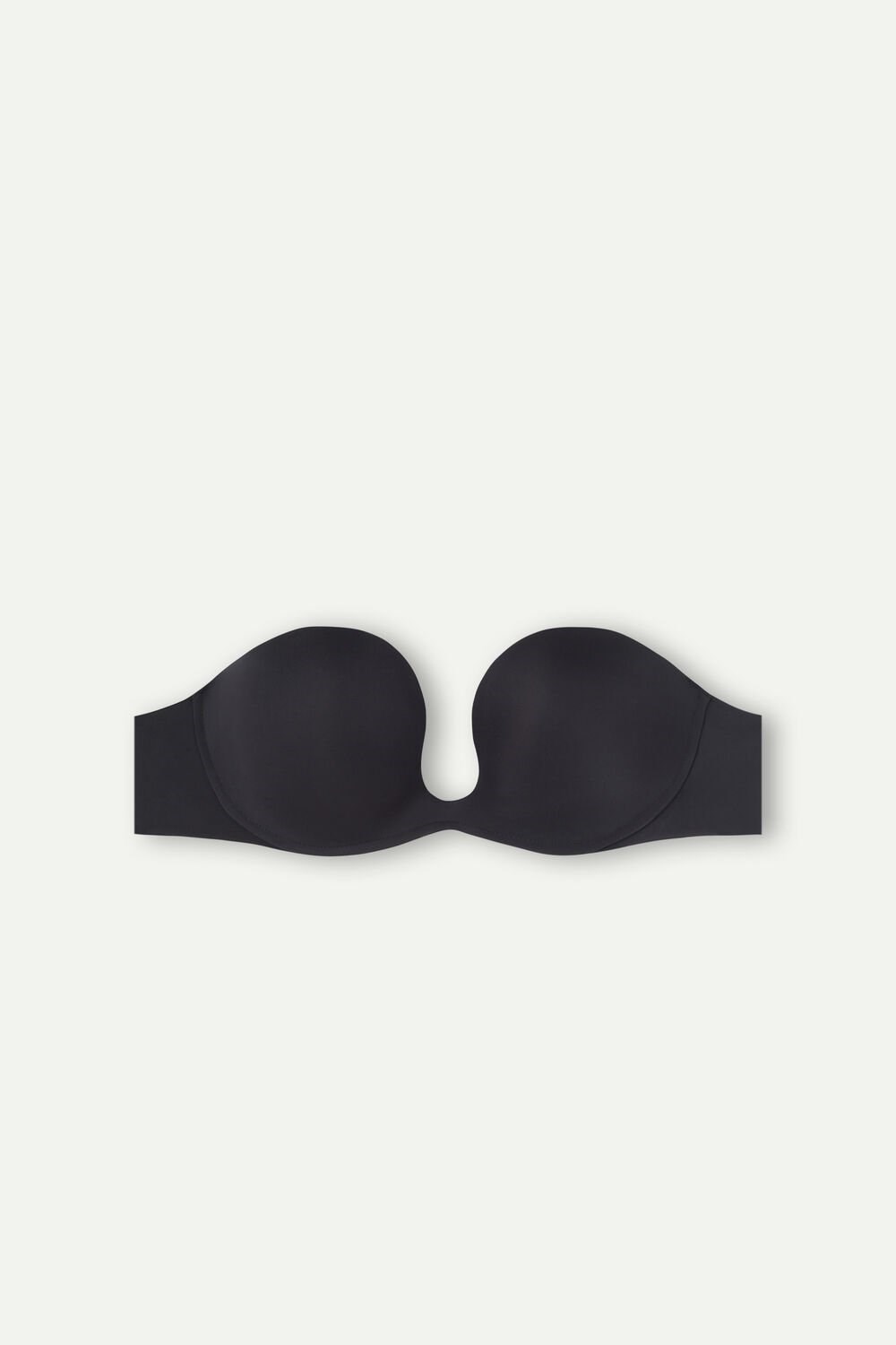 Black - 019 - Black Intimissimi Monica Bandeau Bra in Ultralight Microfiber | IVNDR2608