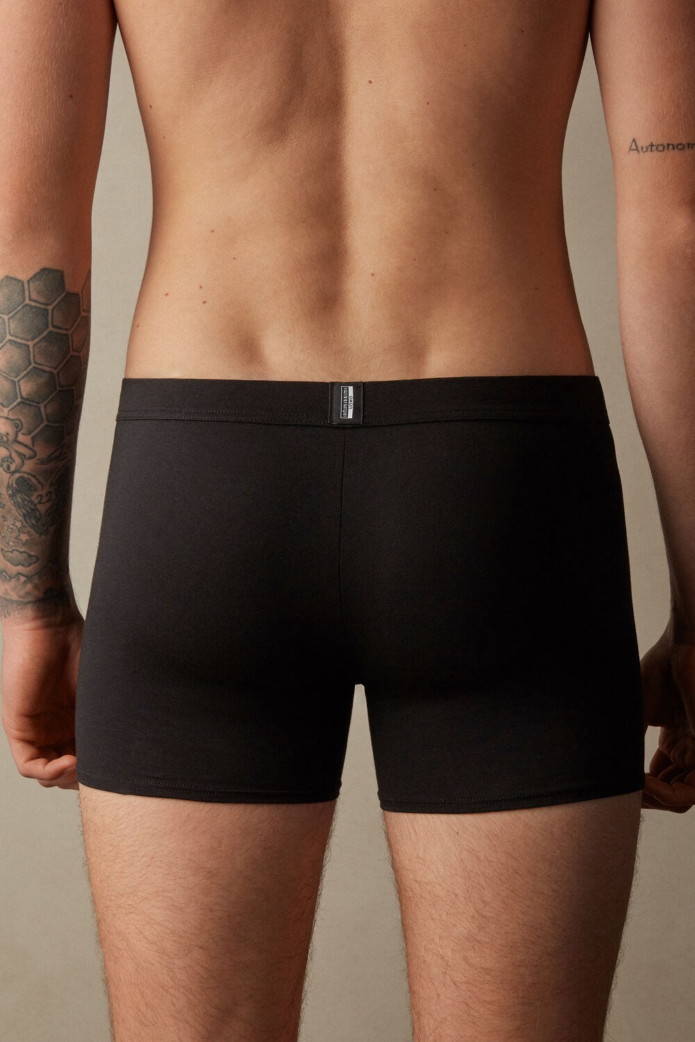 Black - 019 - Black Intimissimi Natural Fresh Supima® Cotton Boxers | RCNDE2034