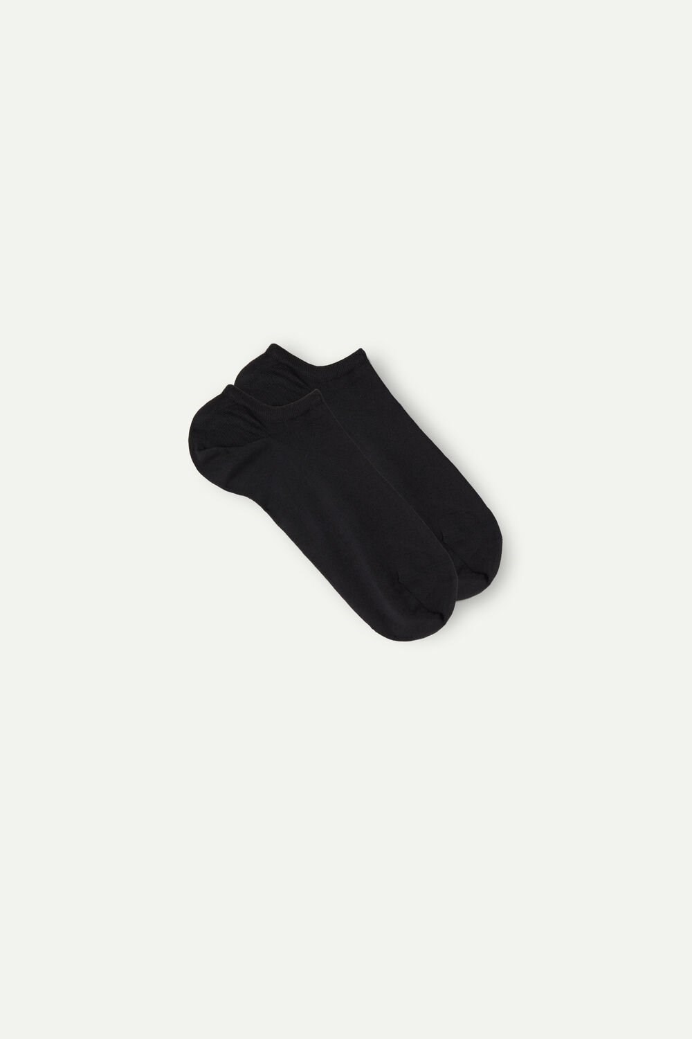 Black - 019 - Black Intimissimi No-show Socks in Supima® Cotton | UGVNJ2306