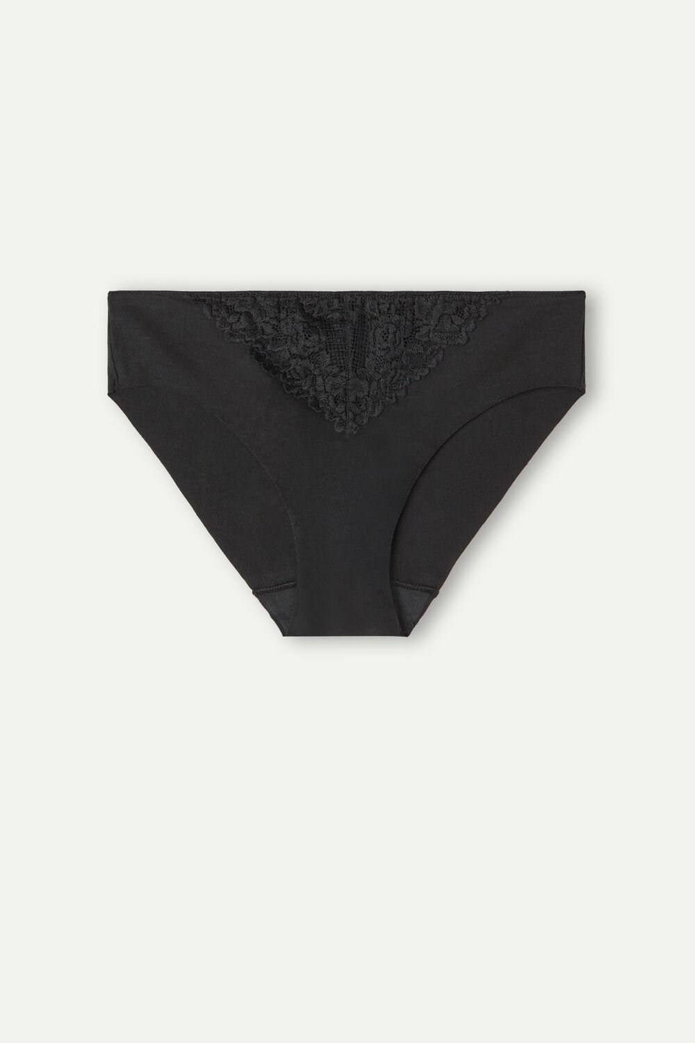 Black - 019 - Black Intimissimi Pretty Flowers Seamless Cotton Panties | RZPNM8720