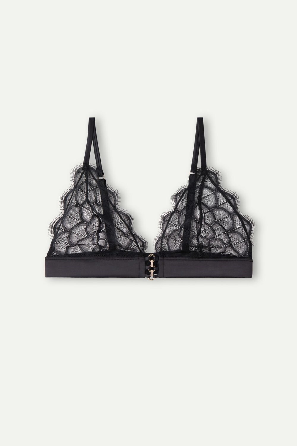 Black - 019 - Black Intimissimi Pure Charme Triangle Bra | KXPYZ2538