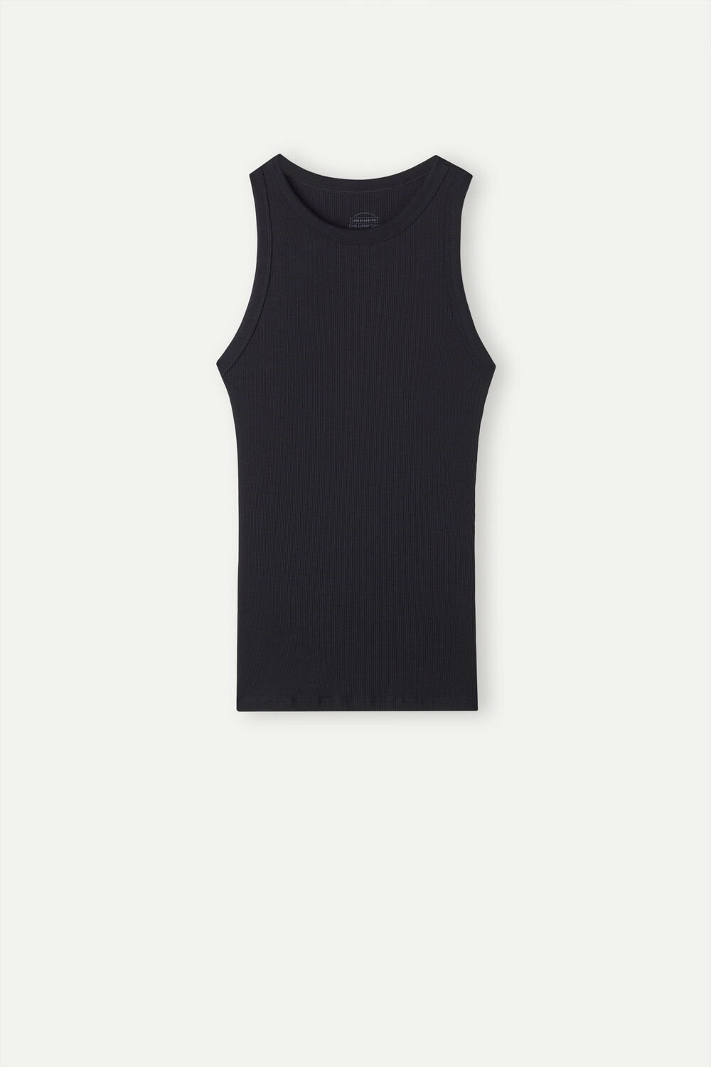 Black - 019 - Black Intimissimi Ribbed Tank Top in Supima® Cotton | AOGCR8462