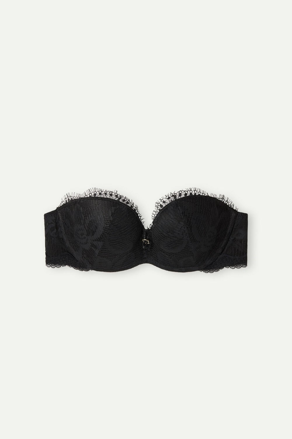 Black - 019 - Black Intimissimi Sensual Unbounded Monica Bandeau Bra | AMUFO7541