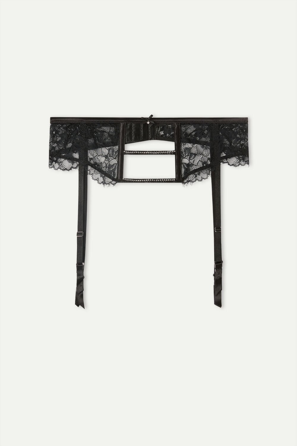 Black - 019 - Black Intimissimi Shine High Like Stars Garter Belt | FINSQ4352