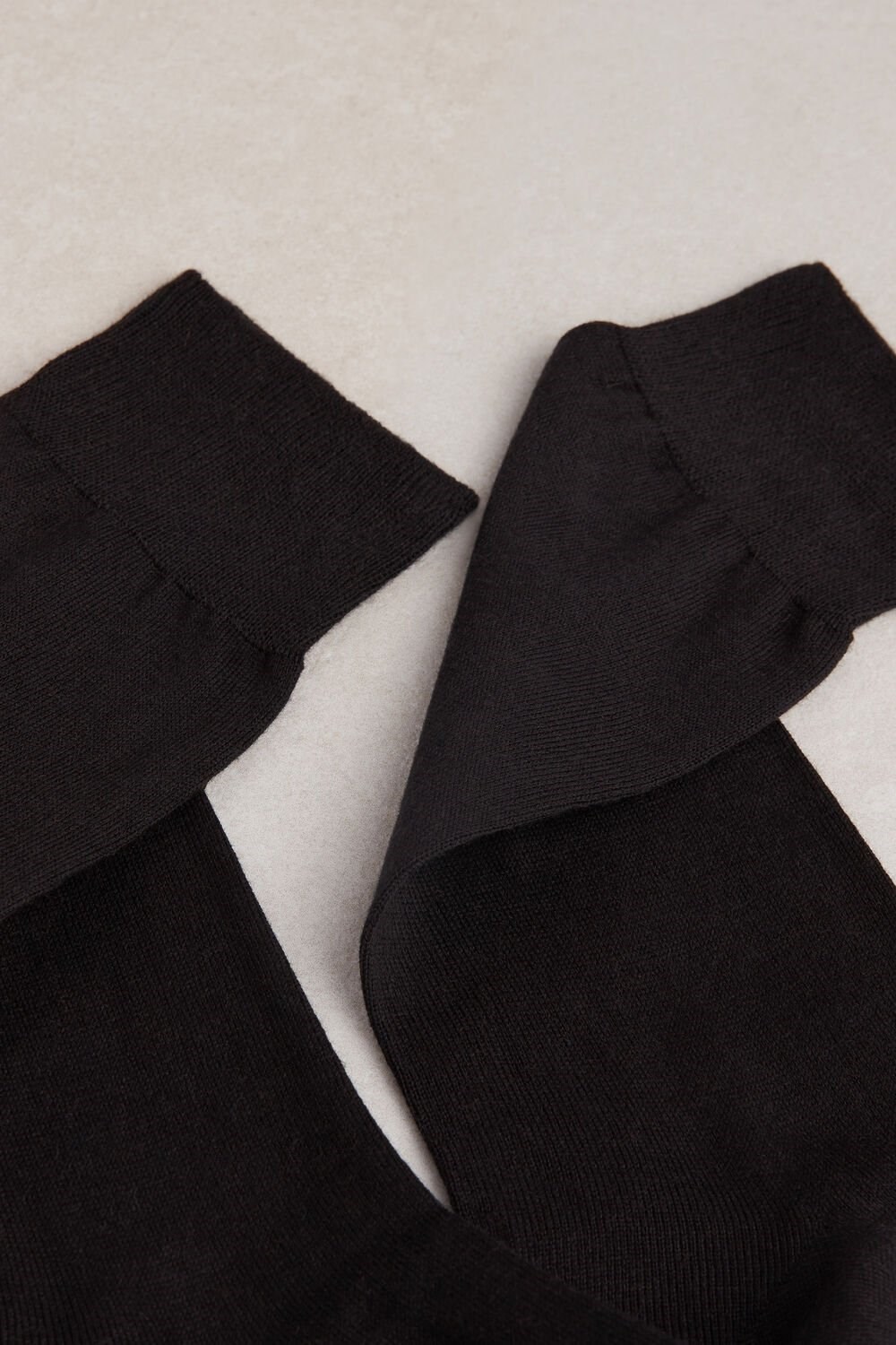 Black - 019 - Black Intimissimi Short Chashmere-Silk-Cotton Socks | ZDTRP4276