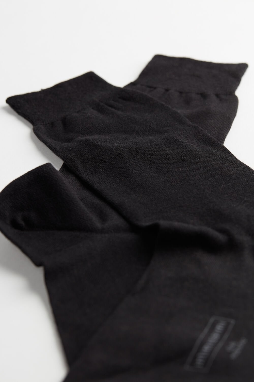 Black - 019 - Black Intimissimi Short Chashmere-Silk-Cotton Socks | ZDTRP4276