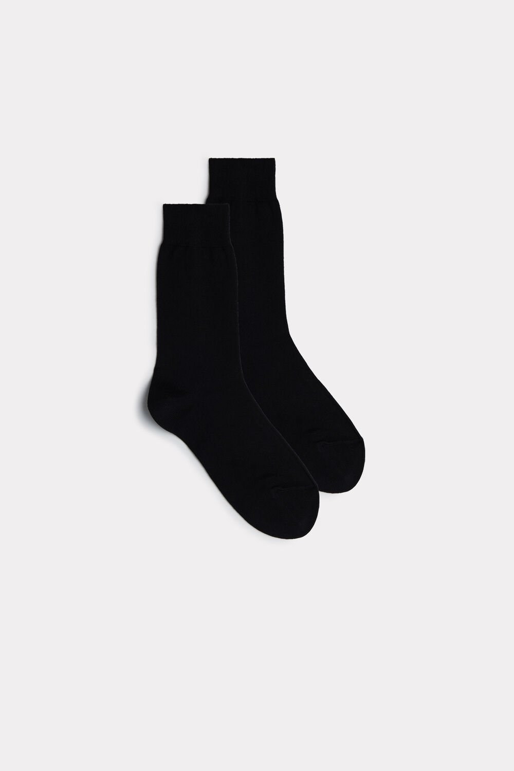 Black - 019 - Black Intimissimi Short Warm Cotton Socks | JSTEV0413