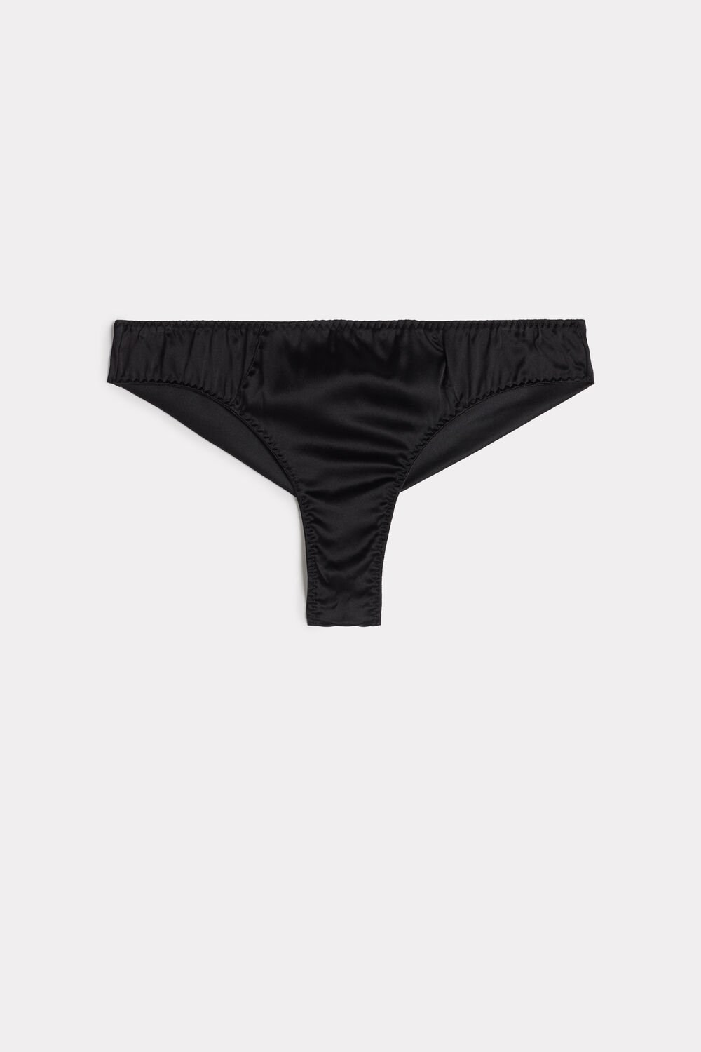 Black - 019 - Black Intimissimi Silk Cheeky Briefs | SLNVU2458