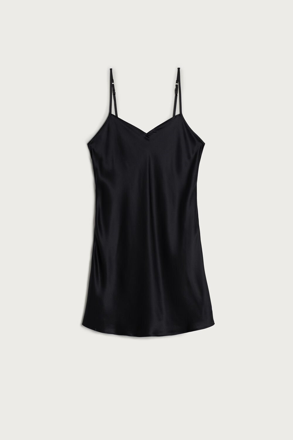 Black - 019 - Black Intimissimi Silk Slip | JYMUZ7542