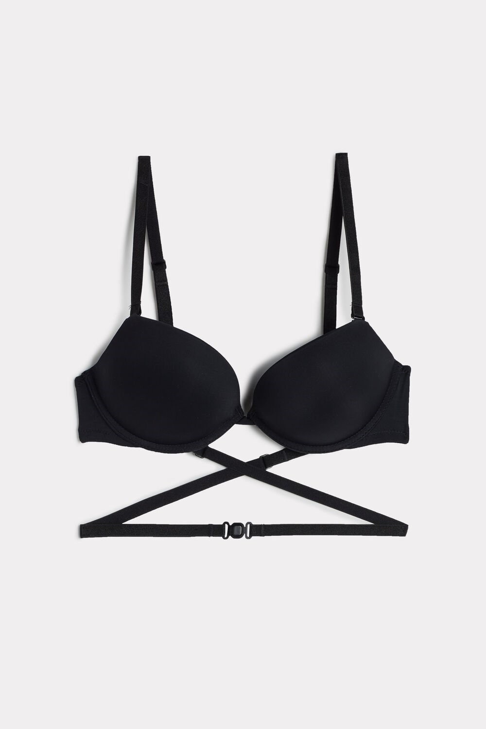 Black - 019 - Black Intimissimi Silvia Multifunction Push-up Bra in Microfiber | DSZYH1734