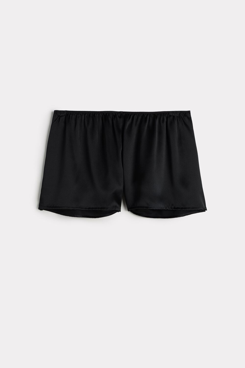 Black - 019 - Black Intimissimi Smooth Silk-Satin Shorts | BWHNK2087