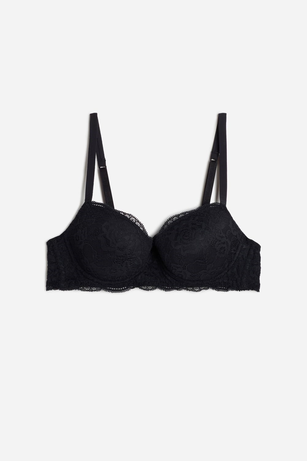 Black - 019 - Black Intimissimi Sofia Lace Balconette Bra | JGMBF8671