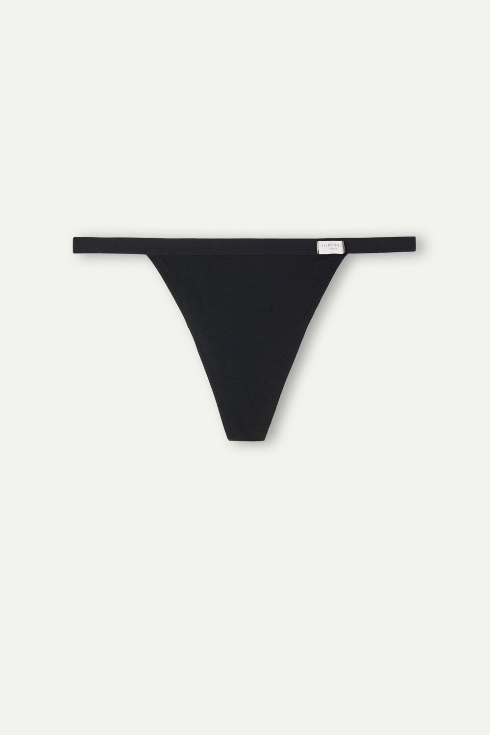 Black - 019 - Black Intimissimi String Thong in Cotton | CDYUM5638