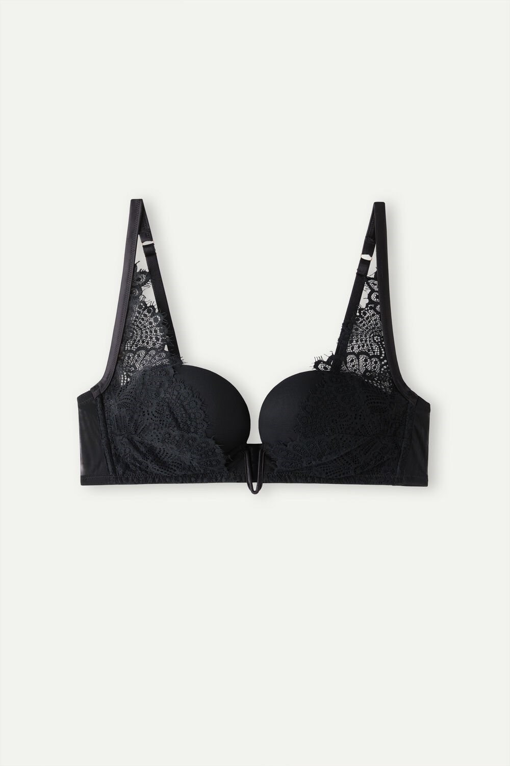 Black - 019 - Black Intimissimi Stunning Beauty Padded Balconette Bra | GESVU0869