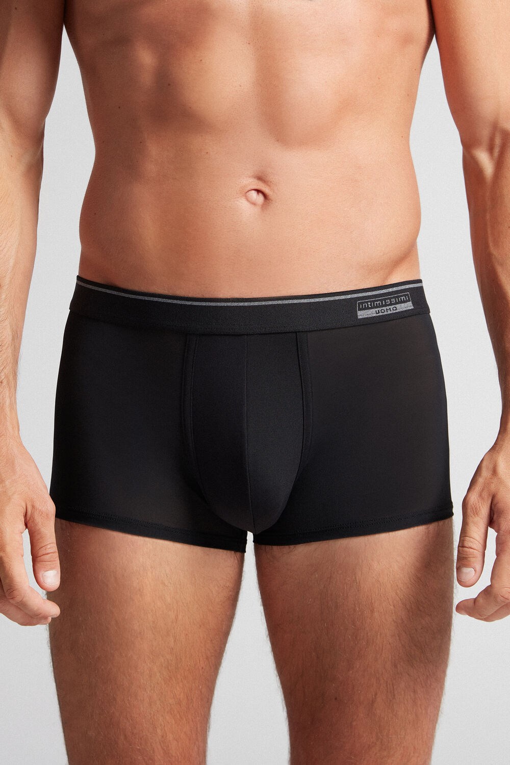 Black - 019 - Black Intimissimi Super Fresh Micro-mesh Boxers | QLIHF1678