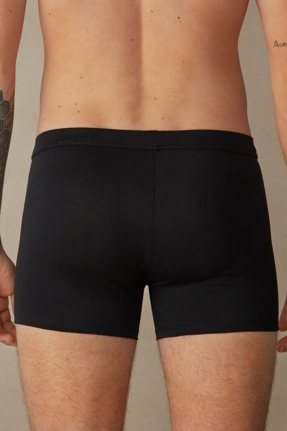 Black - 019 - Black Intimissimi Supima® Cotton Loose Fit Boxers | IWPEF0491