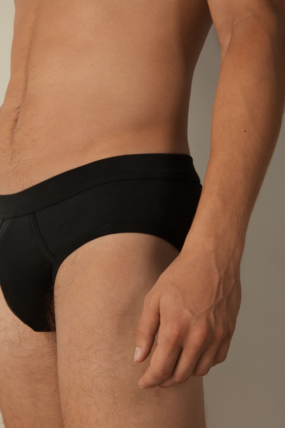 Black - 019 - Black Intimissimi Supima® Cotton Briefs | SYGDL4016