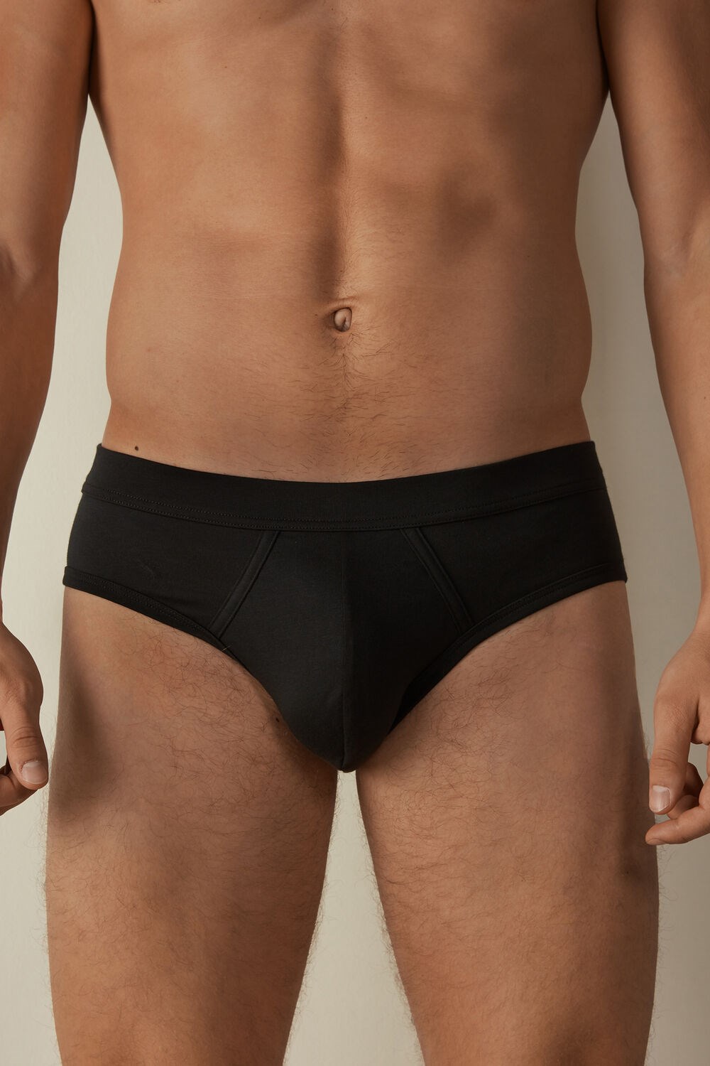 Black - 019 - Black Intimissimi Supima® Cotton Briefs | SYGDL4016