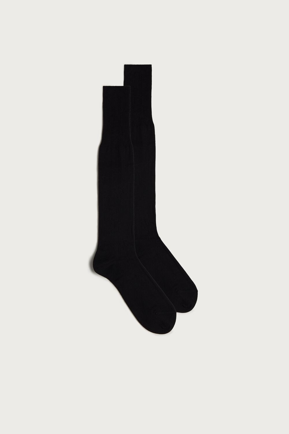 Black - 019 - Black Intimissimi Tall Cashmere-Silk-Cotton Blend Socks | AVSMI4963