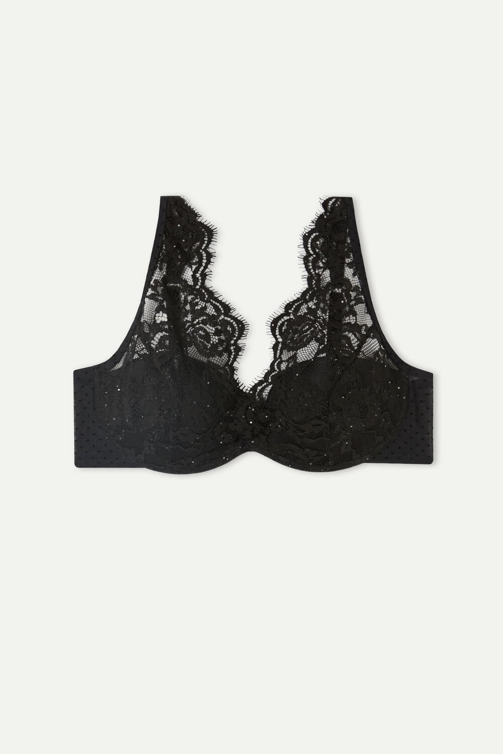 Black - 019 - Black Intimissimi Time to Shine Elena Balconette Bra | FGUIC2859