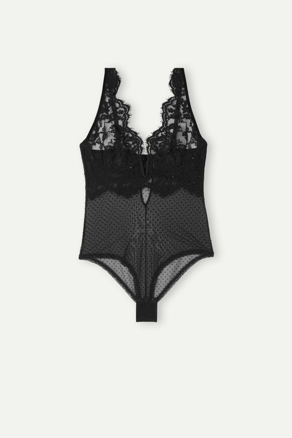 Black - 019 - Black Intimissimi Time to Shine Bodysuit | NFGVD2743