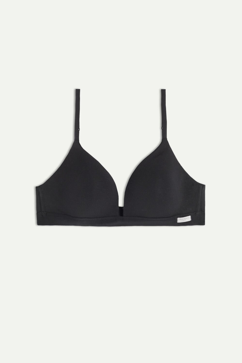 Black - 019 - Black Intimissimi Tiziana Triangle Bra in Cotton | ACRDV7683