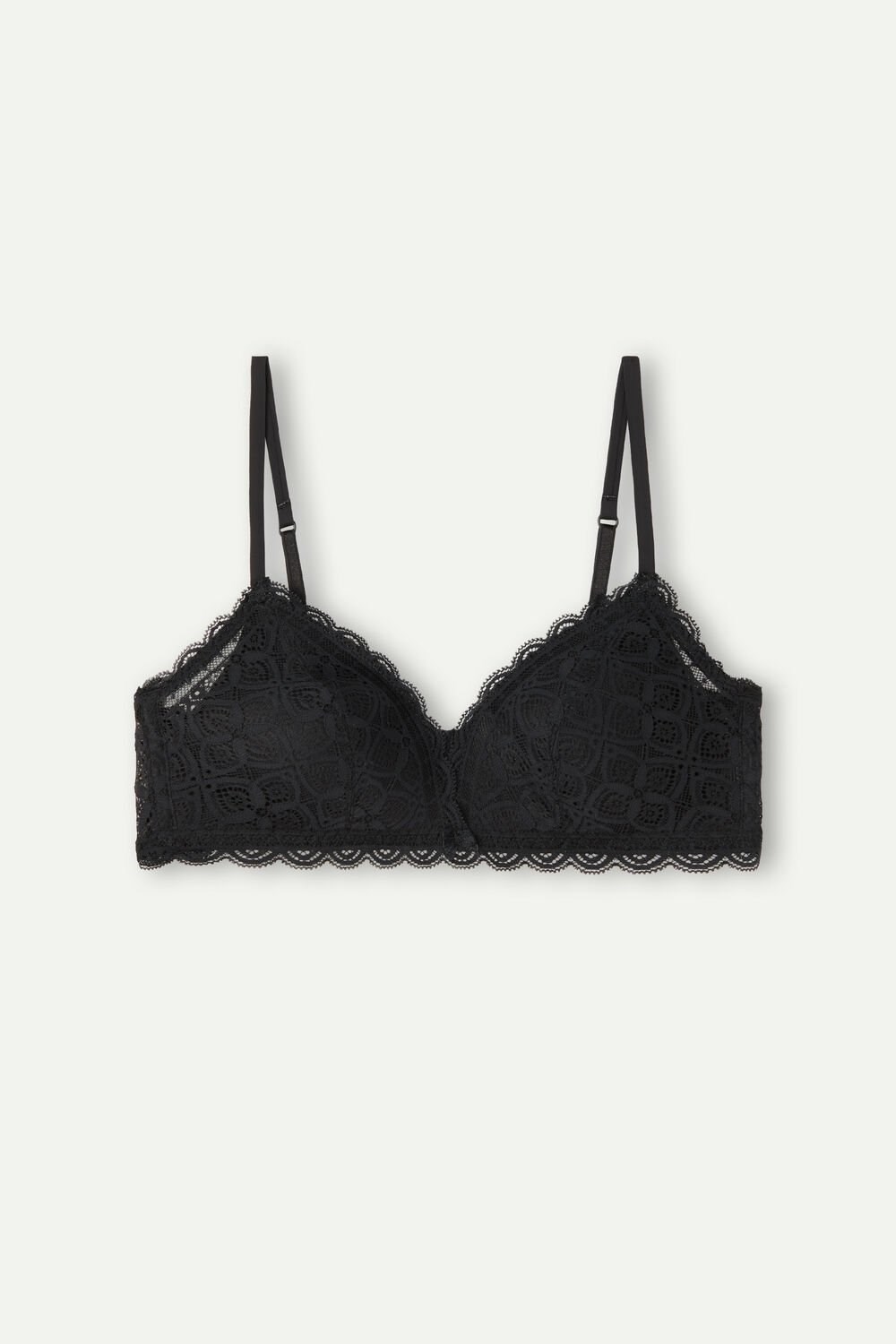 Black - 019 - Black Intimissimi Tiziana Triangle Bra in Lace | XYUDB7364