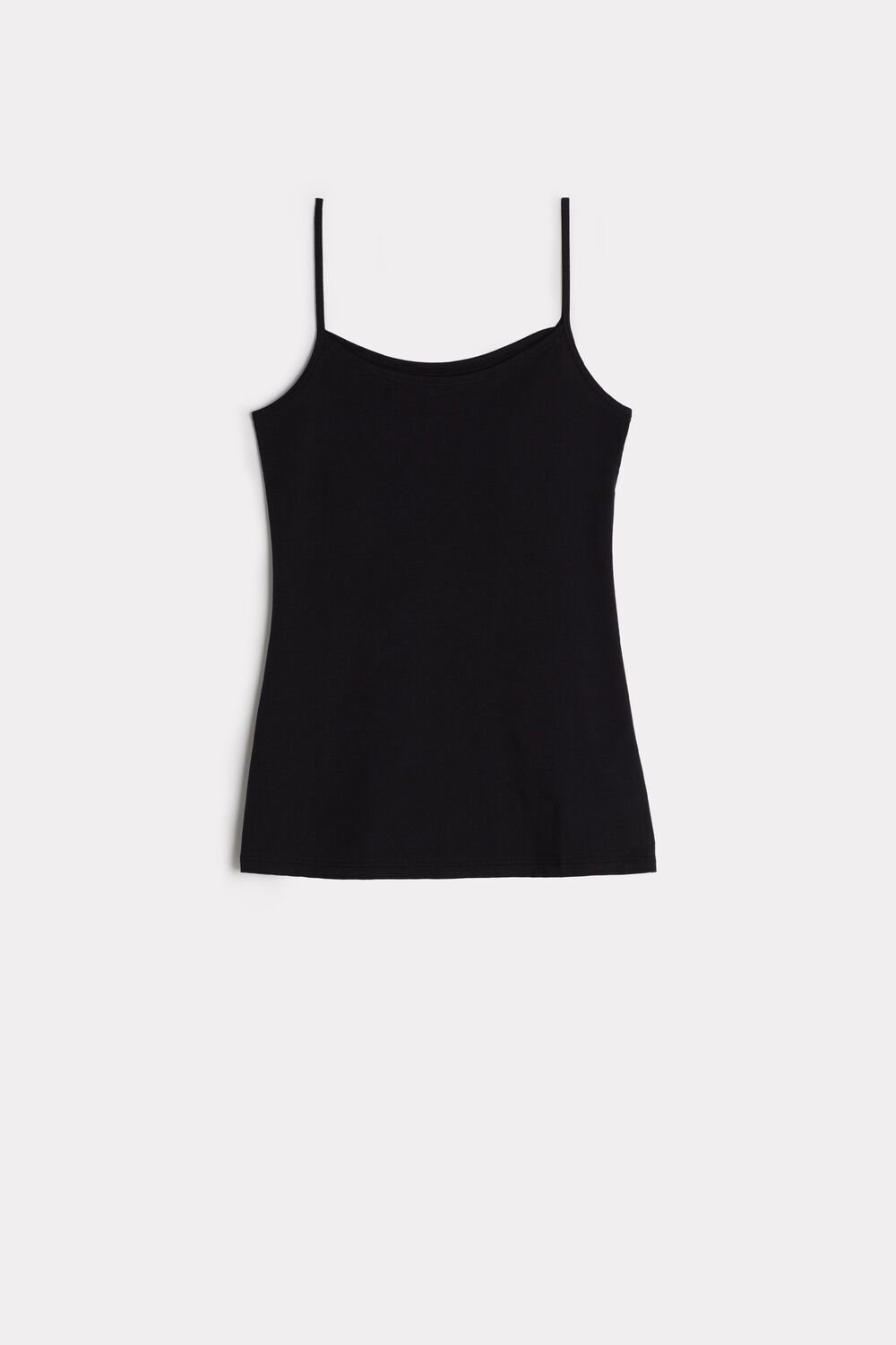 Black - 019 - Black Intimissimi Ultrafresh Supima® Cotton Vest Top | TWYBA3084