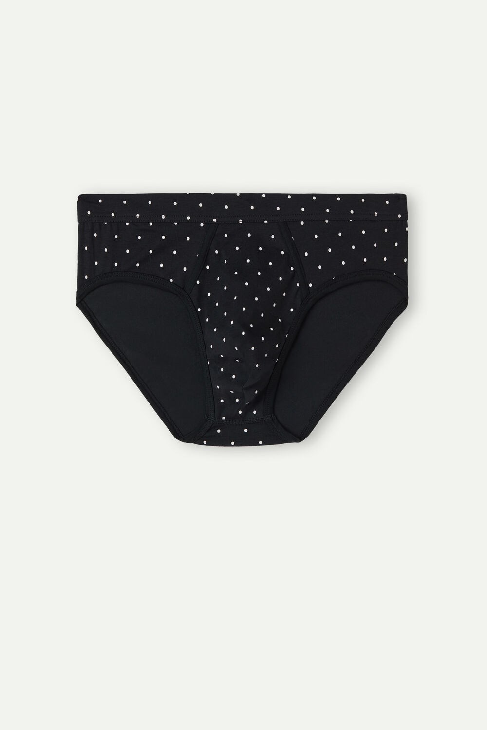 Black - 062j - Black Dot Print Intimissimi Dotted Briefs in Stretch Supima® Cotton | USDJK7653