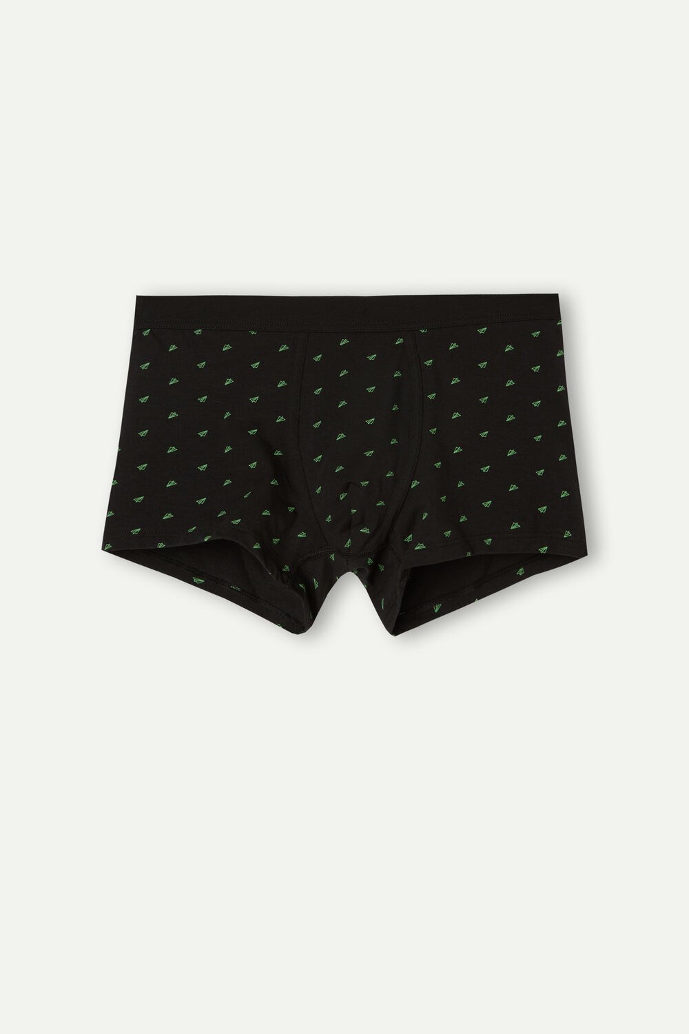 Black - 194j - Black Airmail Print Intimissimi Paper Plane Boxers in Stretch Supima® Cotton | IXHJO8126