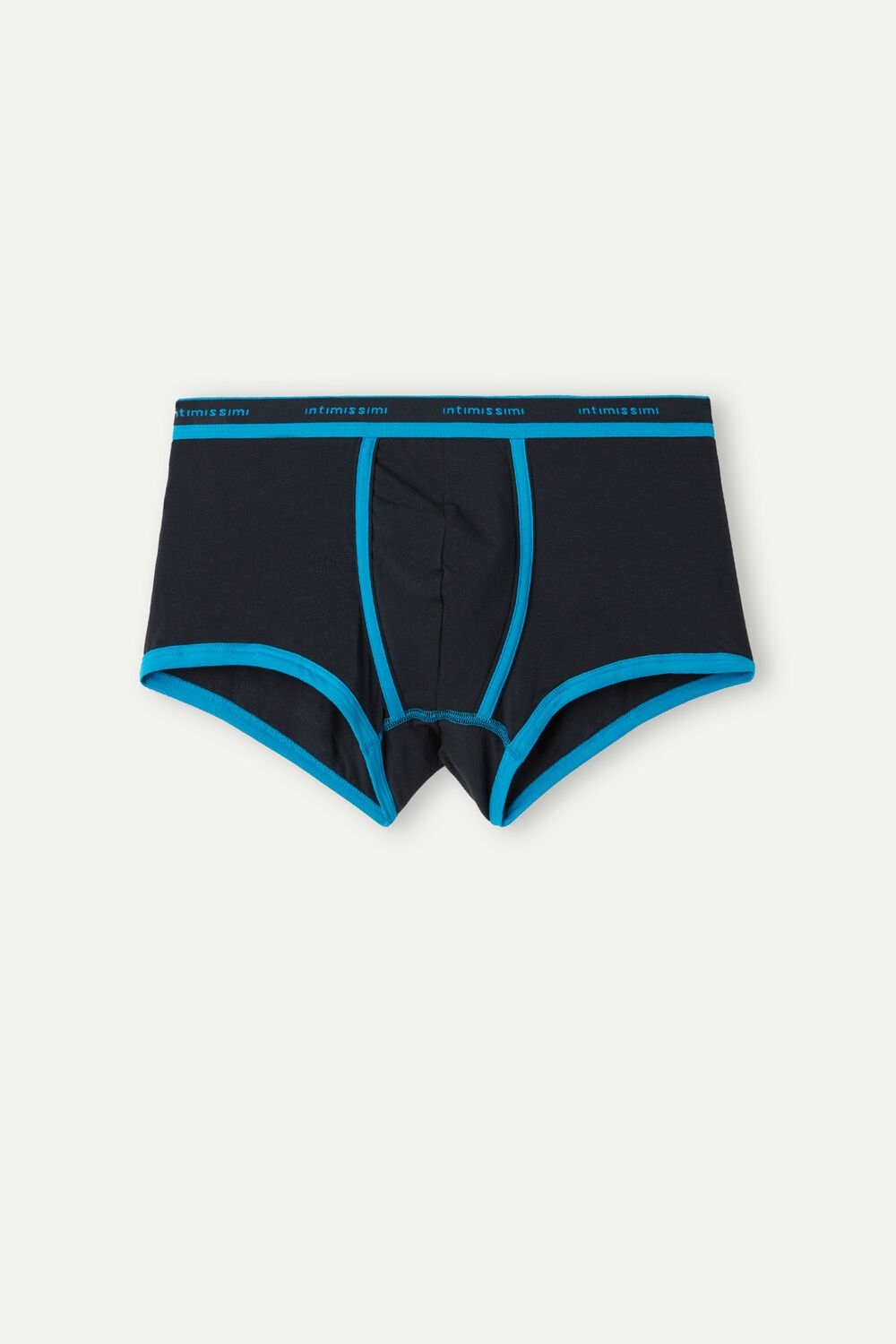 Black - 204j - Midnight Blue / Celestial Intimissimi Stretch Supima® Cotton Boxer Shorts with Logo Detail | DTNVE0456