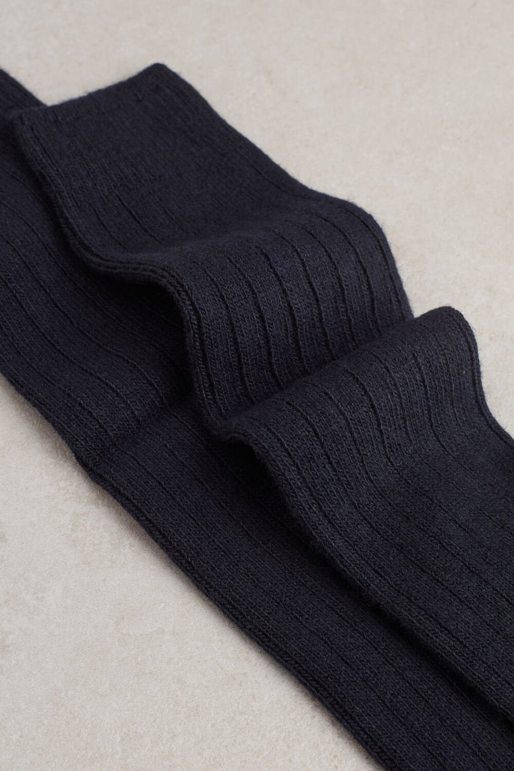 Blue - 016 - Blue Intimissimi Long Ribbed Socks in Cashmere and Wool | XTLAU1624