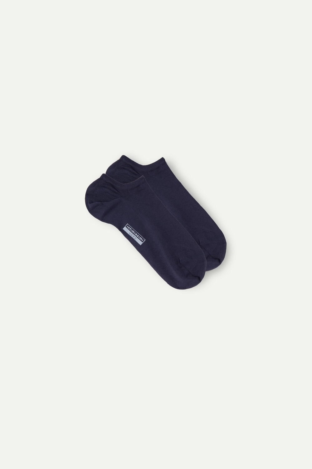 Blue - 016 - Blue Intimissimi No-show Socks in Supima® Cotton | VABJS4865