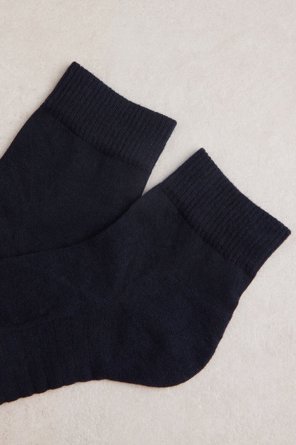 Blue - 016 - Blue Intimissimi Terrycloth Short Socks | ILTHR4129