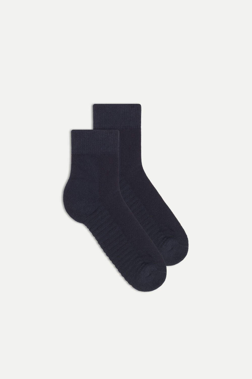 Blue - 016 - Blue Intimissimi Terrycloth Short Socks | ILTHR4129