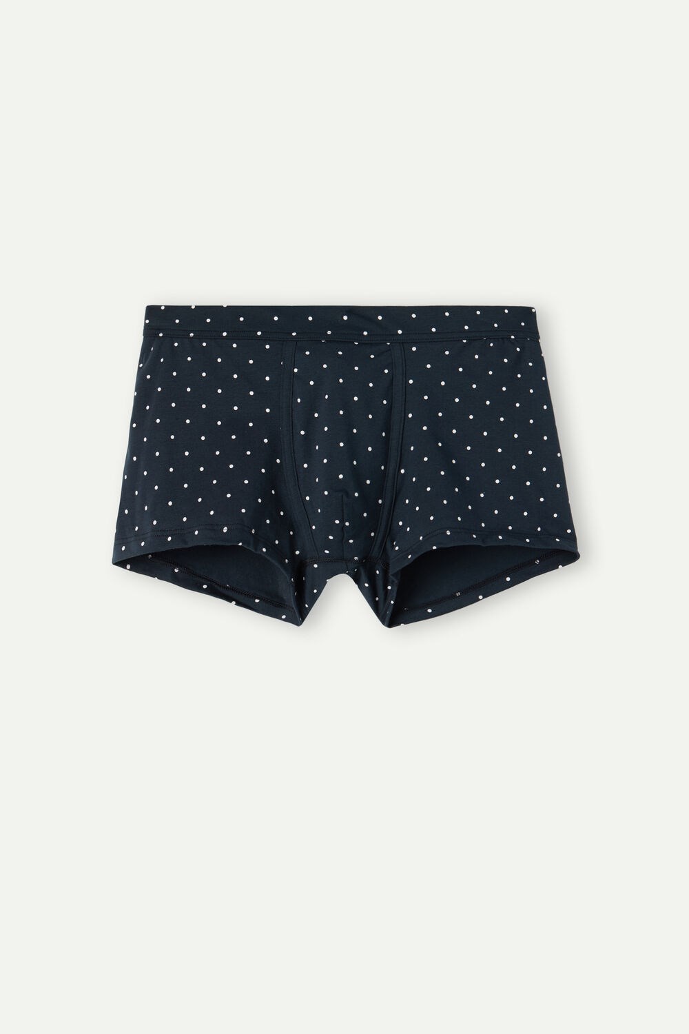 Blue - 049j - Midnight Blue Dot Print Intimissimi Dotted Boxers in Stretch Supima® Cotton | JVPYN4318