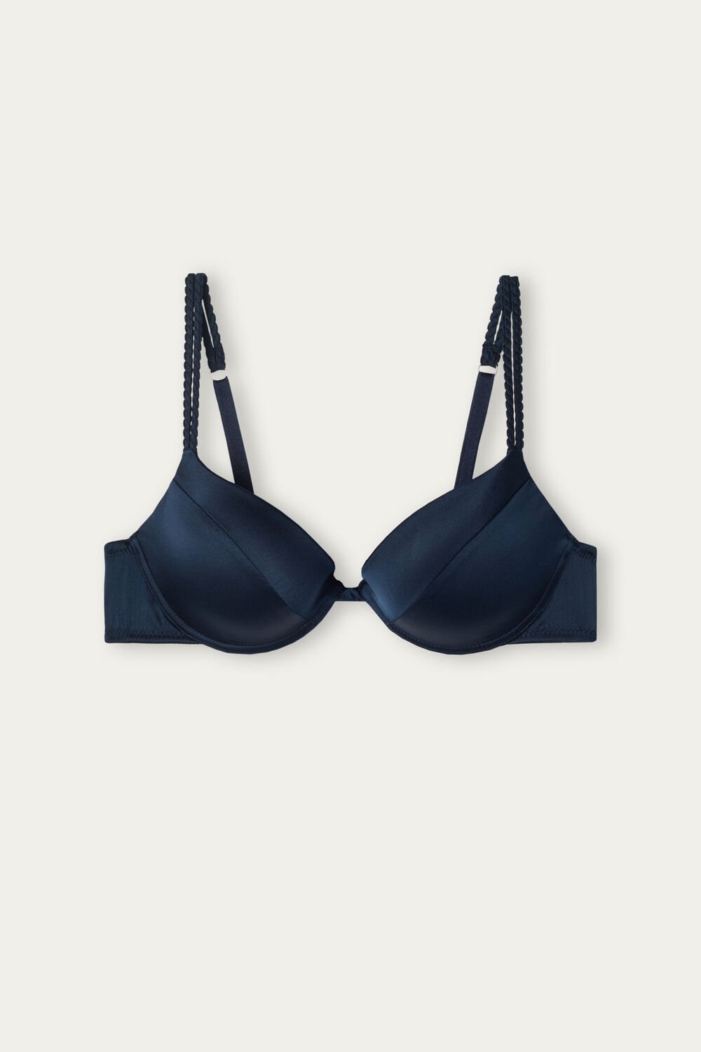 Blue - 1467 - Intense Blue Intimissimi Bellissima Silk Push-Up Bra | AULXY8761