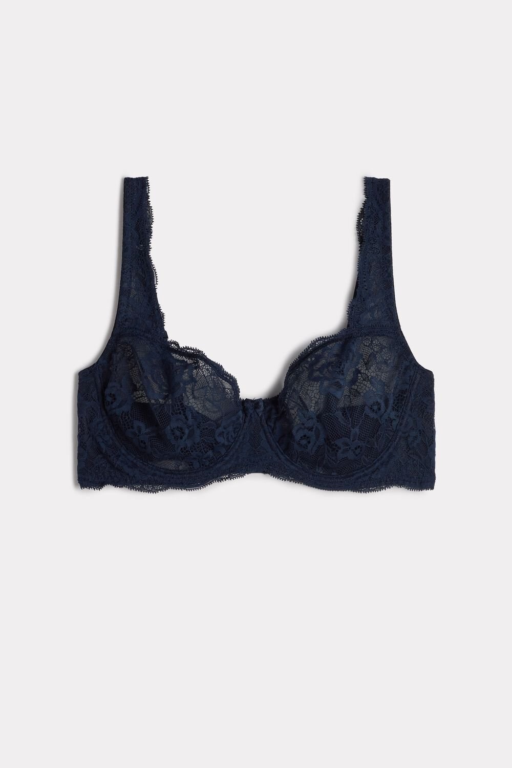 Blue - 1467 - Intense Blue Intimissimi Daniela Lace Balconette Bra | WALKY7852