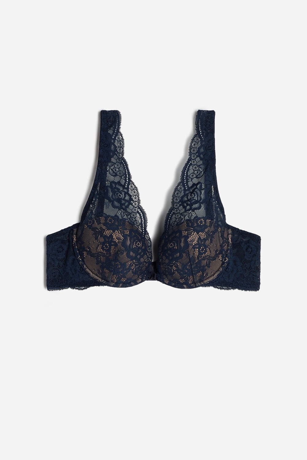 Blue - 1467 - Intense Blue Intimissimi Elena Lace Balconette Bra | AEGZL1740