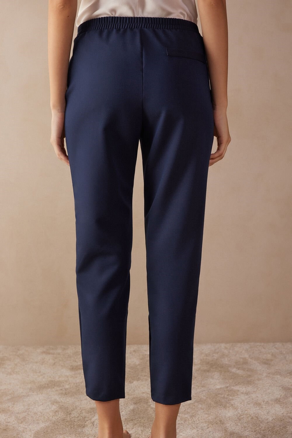 Blue - 1467 - Intense Blue Intimissimi Full Length Pants with Pockets | WIDQY1324