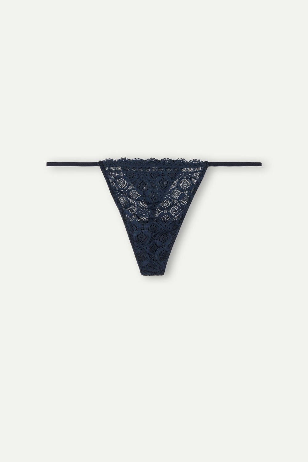 Blue - 1467 - Intense Blue Intimissimi Lace String Thong | FZEDH8602