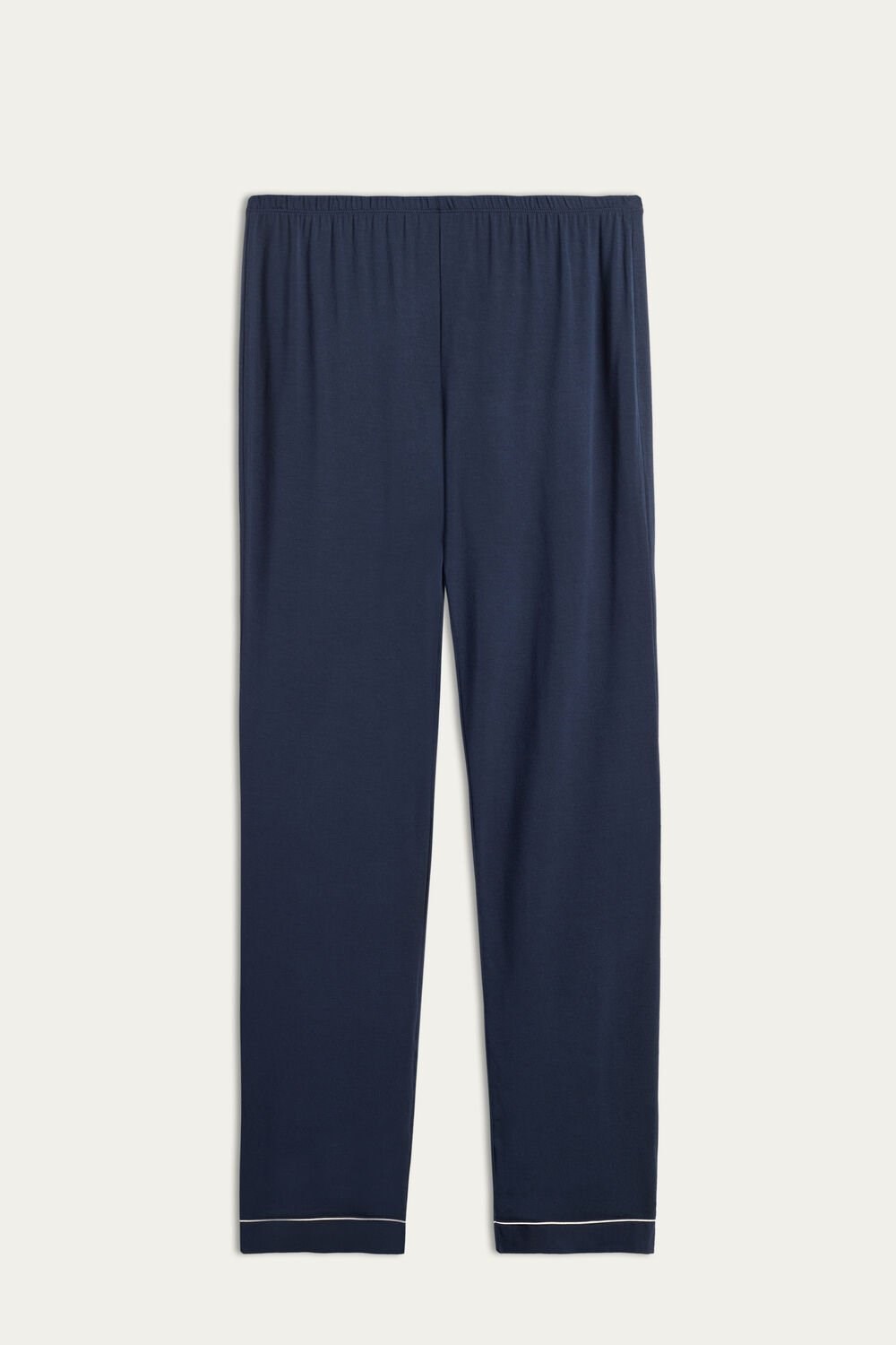 Blue - 1467 - Intense Blue Intimissimi Long Micromodal Trousers | TWDQR7985