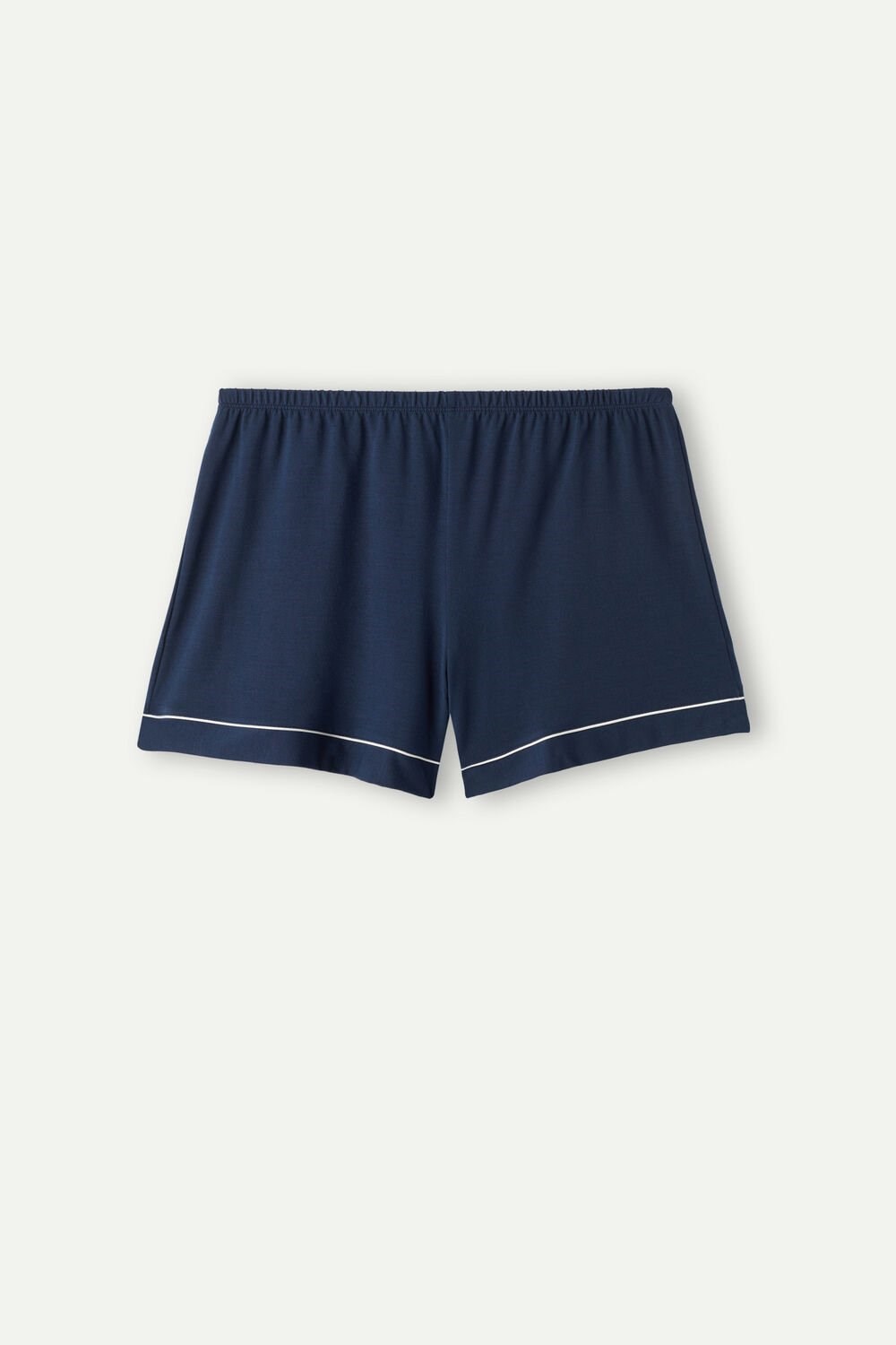 Blue - 1467 - Intense Blue Intimissimi Modal Shorts with Contrast Trim | DXQNM8704