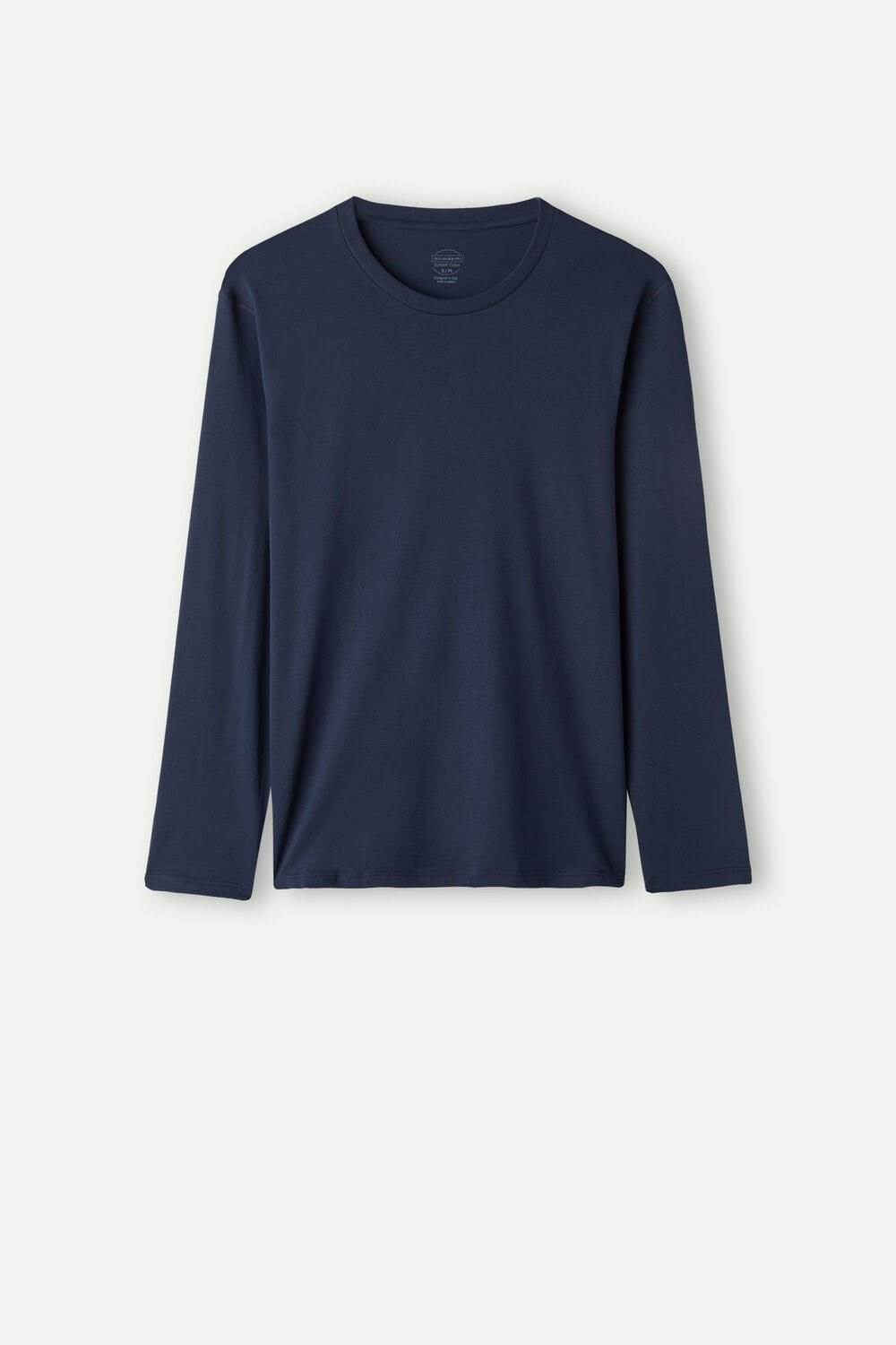 Blue - 1467 - Intense Blue Intimissimi Oversized Long Sleeve Top in Supima® Cotton | TVCAF7952