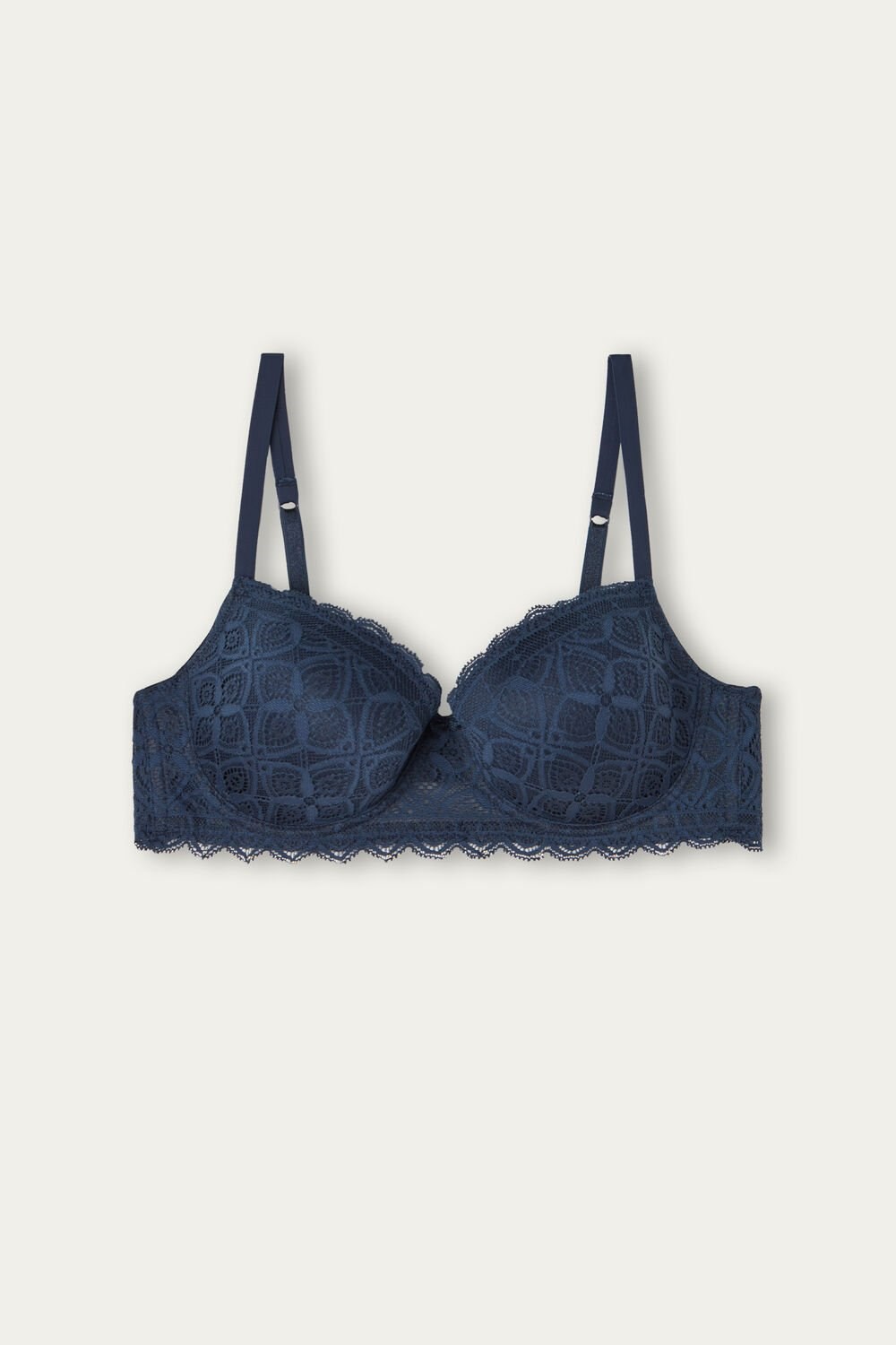 Blue - 1467 - Intense Blue Intimissimi Sofia Balconette Bra in Lace | IROFY2073